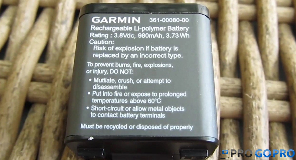Батарея камеры Garmin Virb XE